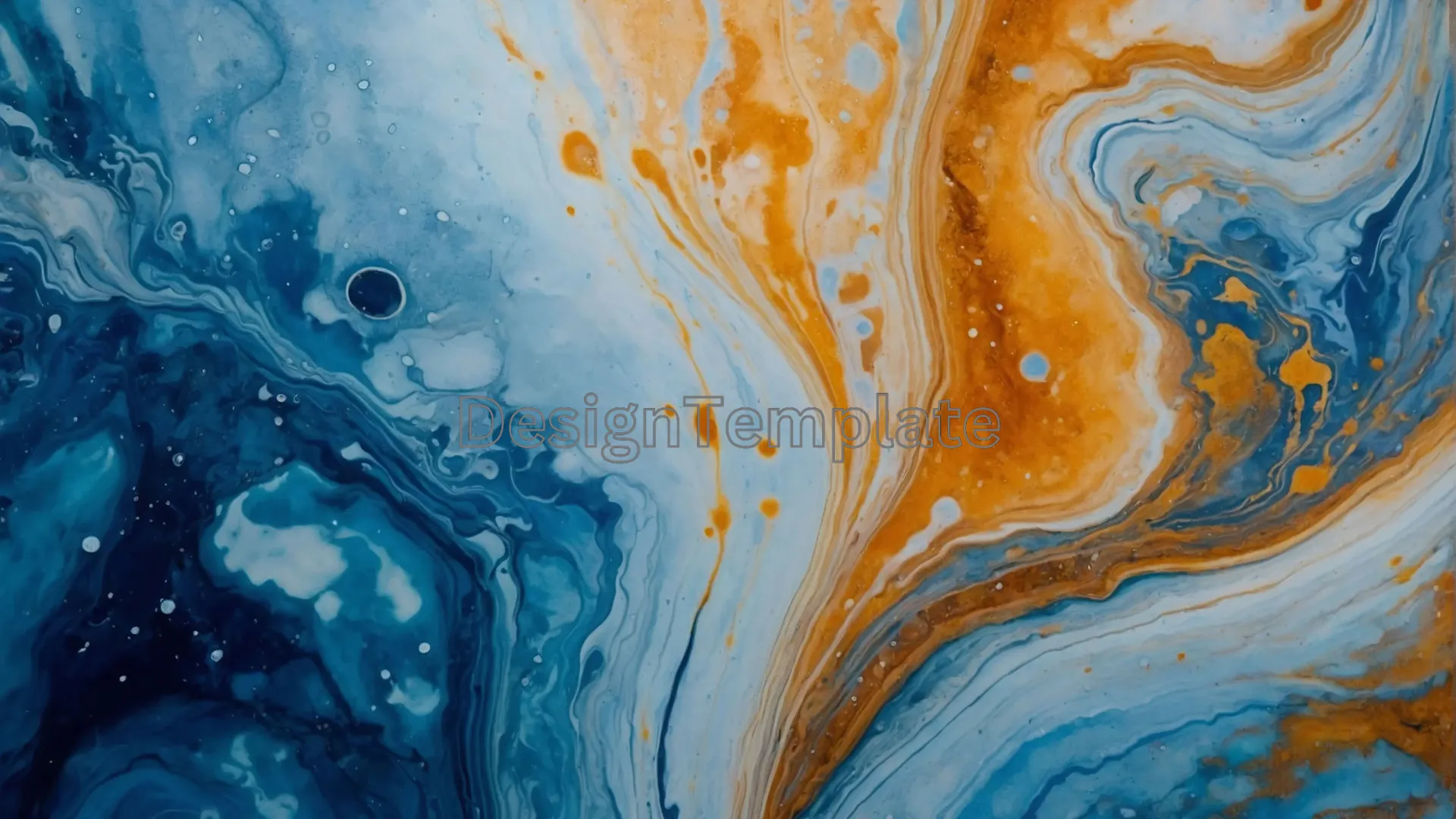 Blue Orange Marble Abstract Photo Background image